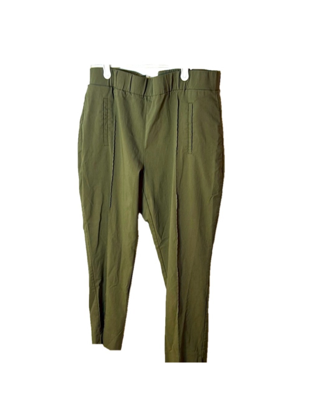 Laura Petites Olive Green cropped trouser Pants size 16 nwot